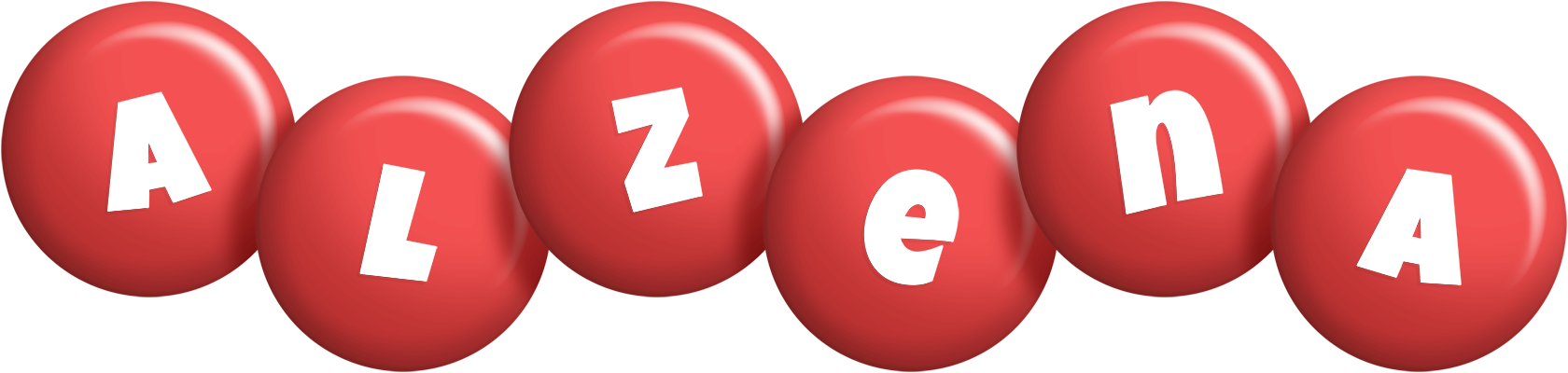 Alzena candy-red logo