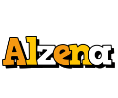 Alzena cartoon logo