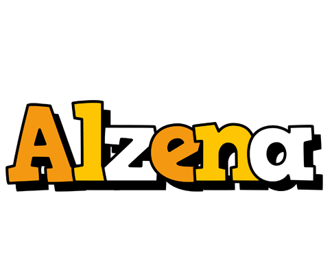 Alzena cartoon logo