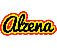 Alzena flaming logo