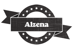 Alzena grunge logo