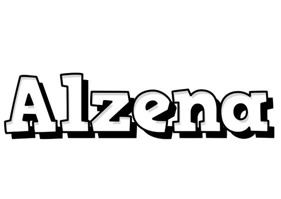 Alzena snowing logo