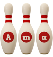 Ama bowling-pin logo
