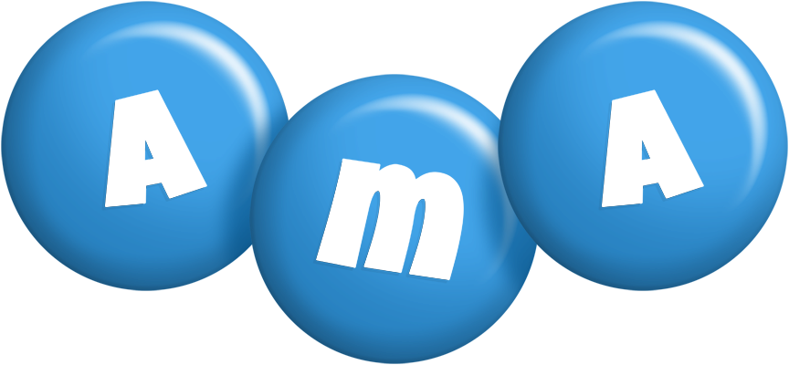 Ama candy-blue logo