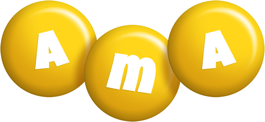 Ama candy-yellow logo
