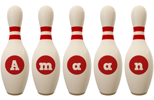 Amaan bowling-pin logo
