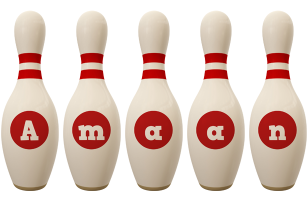 Amaan bowling-pin logo