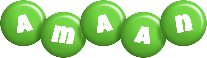 Amaan candy-green logo