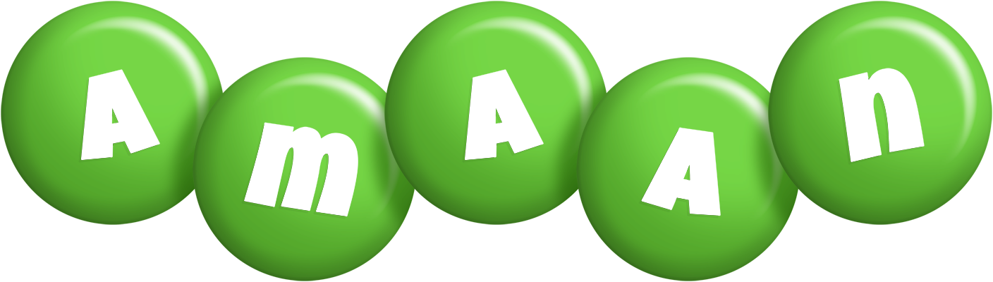 Amaan candy-green logo