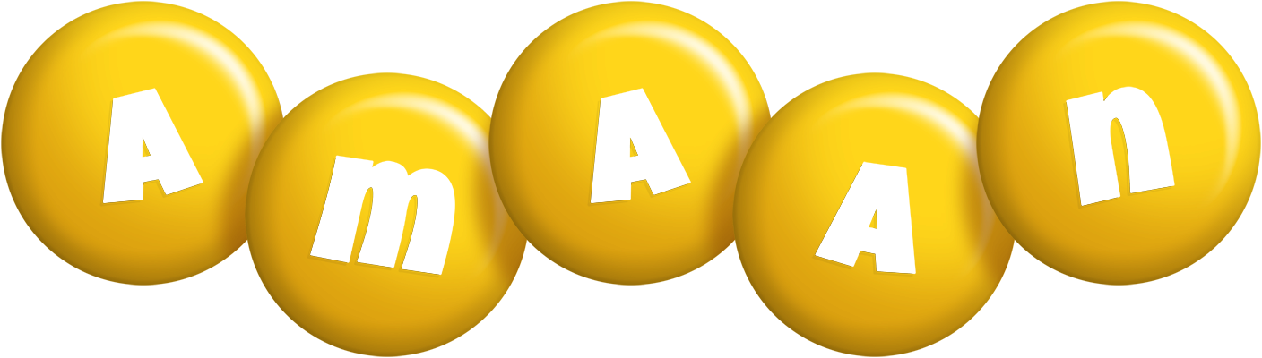 Amaan candy-yellow logo