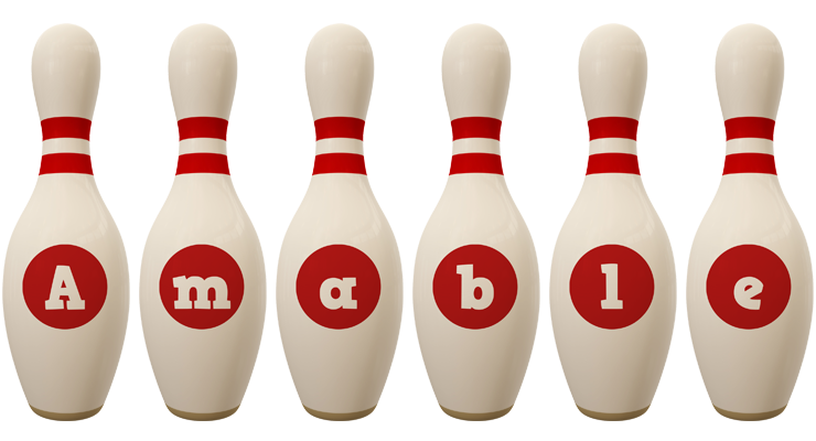 Amable bowling-pin logo