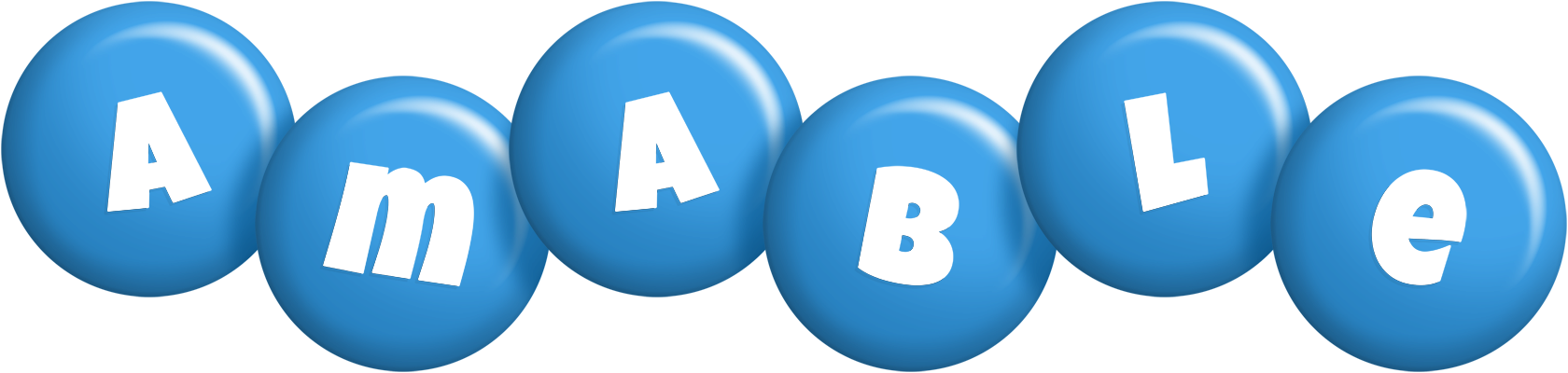 Amable candy-blue logo