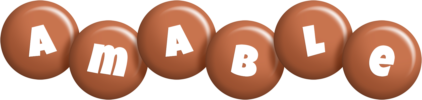 Amable candy-brown logo