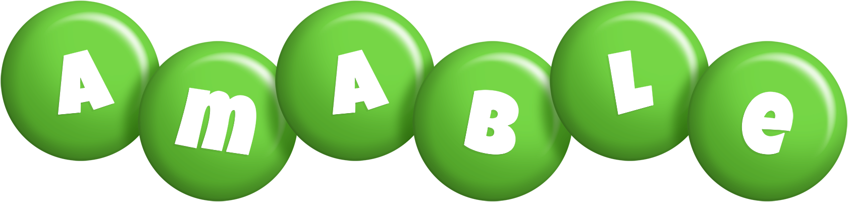 Amable candy-green logo