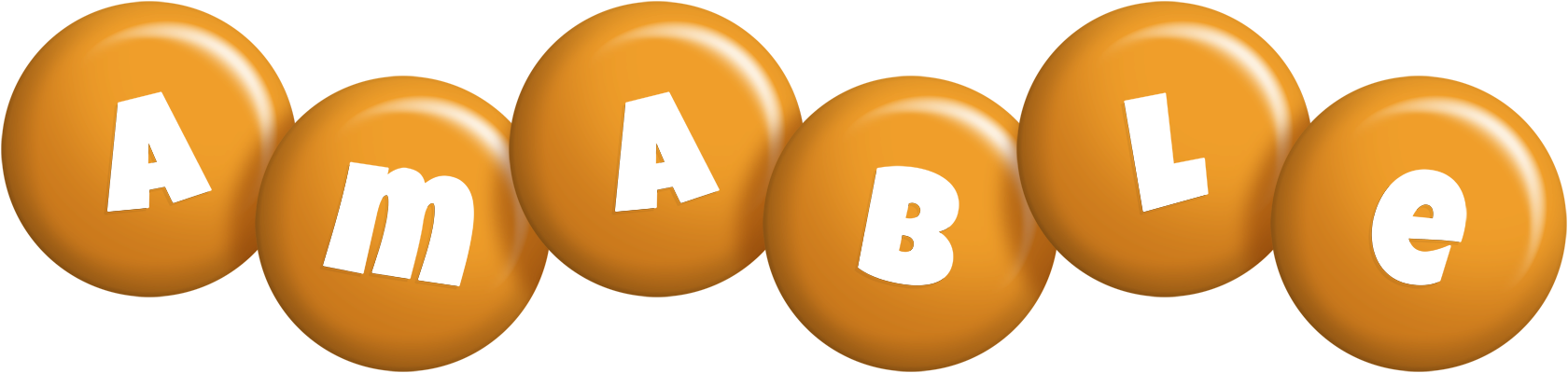 Amable candy-orange logo
