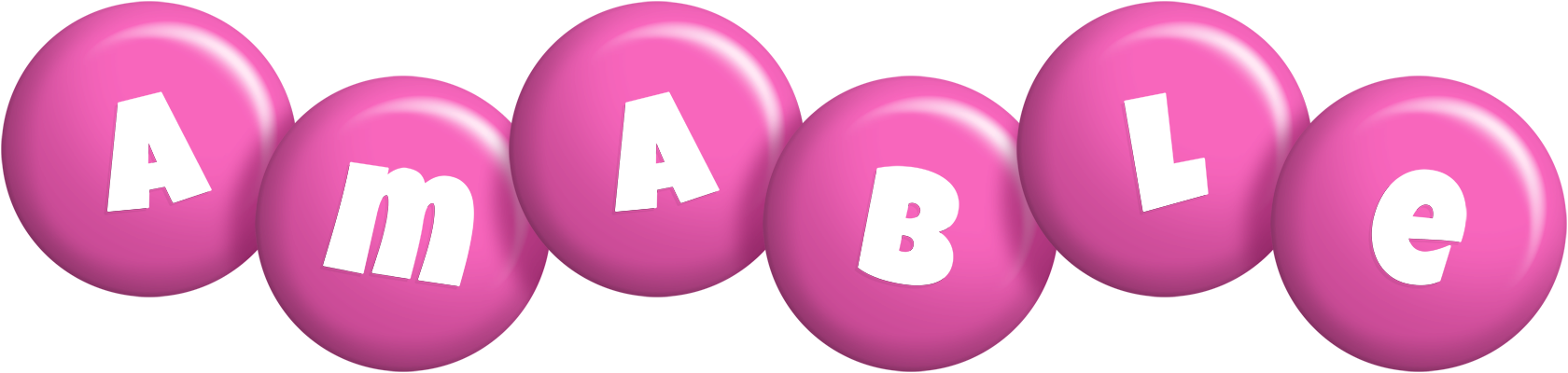 Amable candy-pink logo