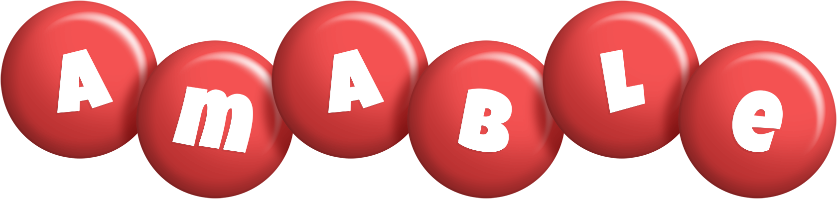 Amable candy-red logo