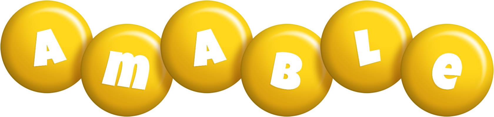 Amable candy-yellow logo