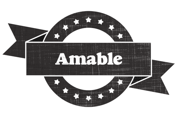 Amable grunge logo