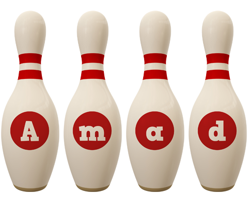 Amad bowling-pin logo