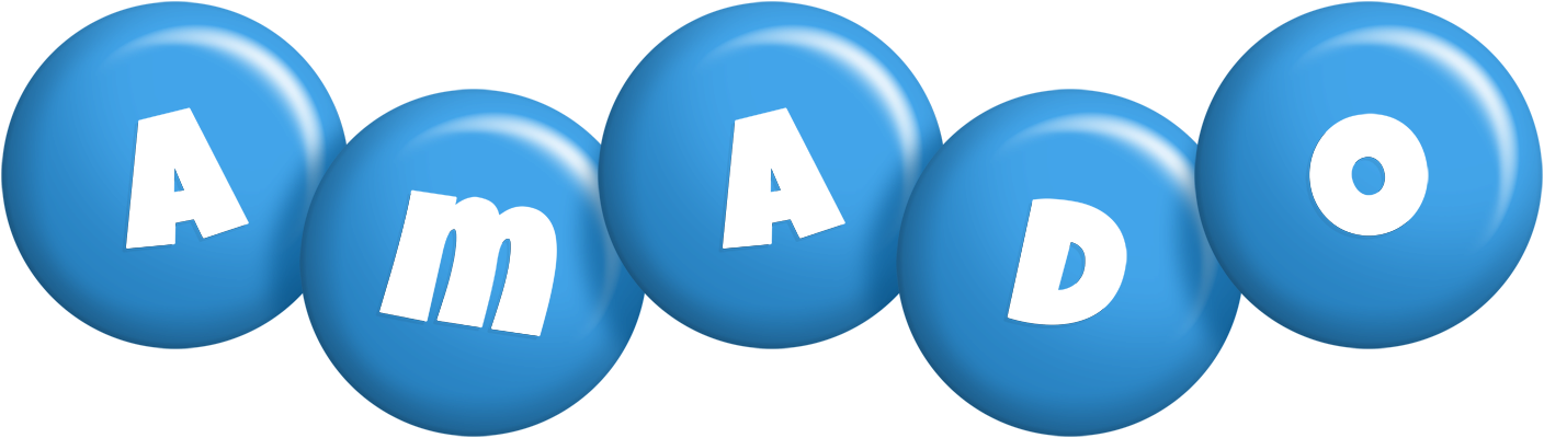 Amado candy-blue logo