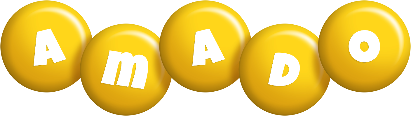 Amado candy-yellow logo