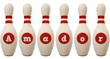 Amador bowling-pin logo
