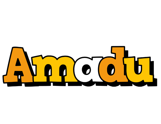 Amadu cartoon logo