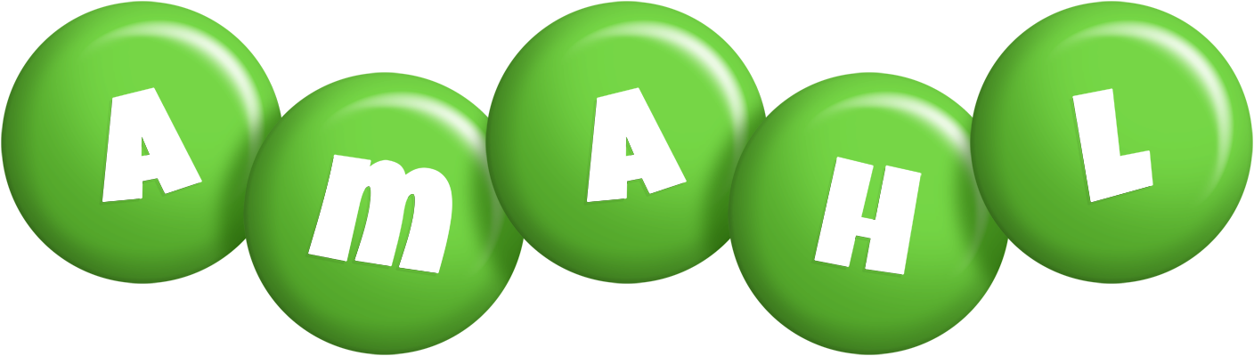 Amahl candy-green logo
