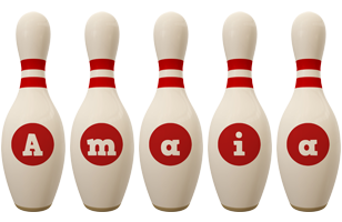 Amaia bowling-pin logo