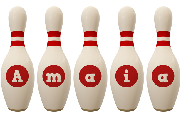 Amaia bowling-pin logo