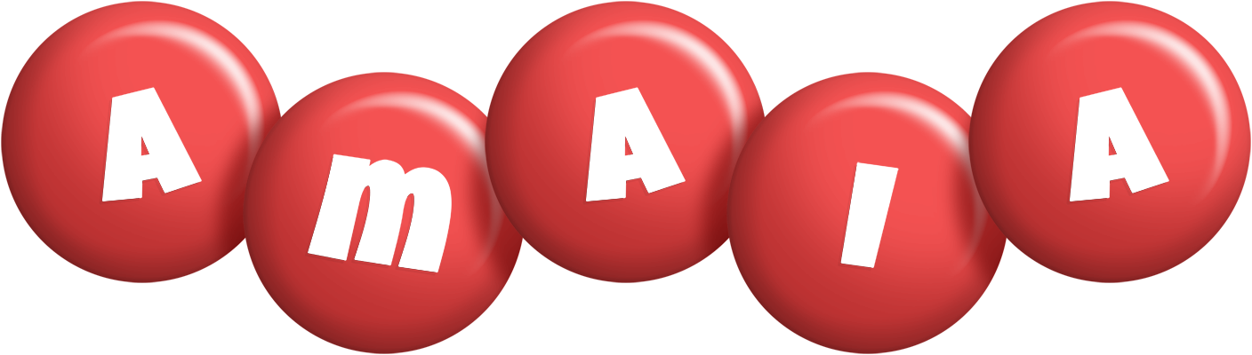 Amaia candy-red logo