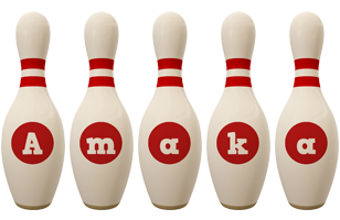 Amaka bowling-pin logo