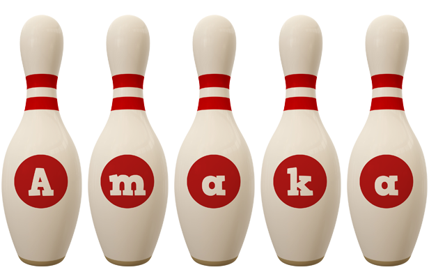 Amaka bowling-pin logo