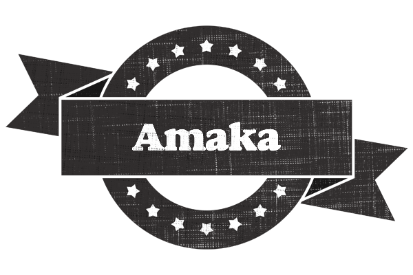 Amaka grunge logo