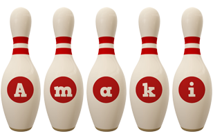 Amaki bowling-pin logo