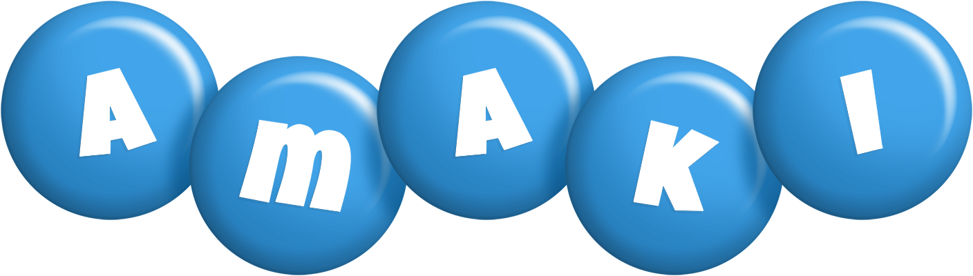 Amaki candy-blue logo