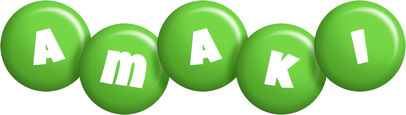 Amaki candy-green logo