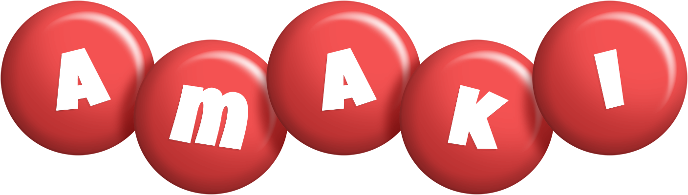 Amaki candy-red logo