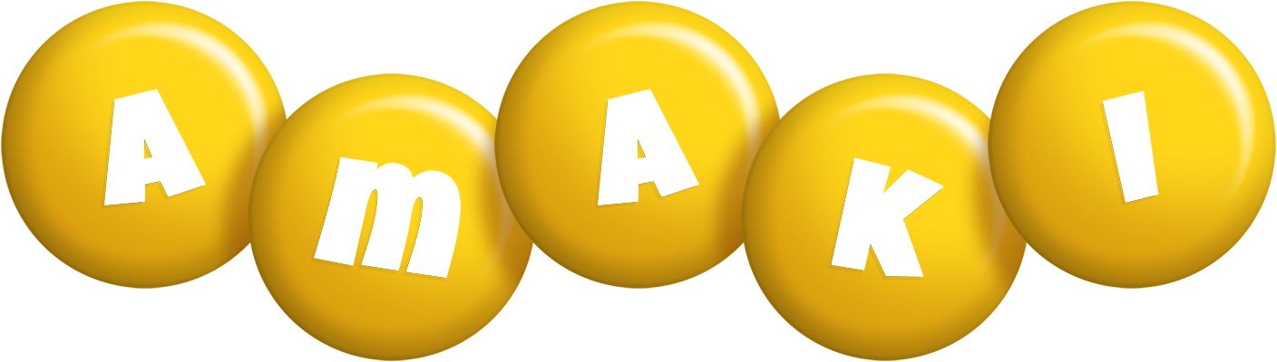 Amaki candy-yellow logo