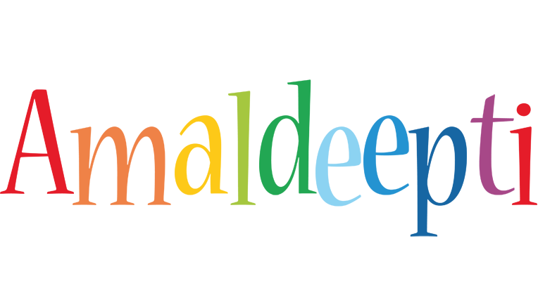 Amaldeepti birthday logo