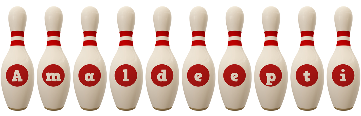 Amaldeepti bowling-pin logo