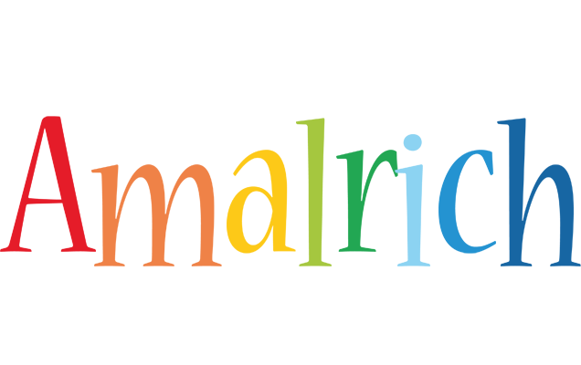 Amalrich birthday logo
