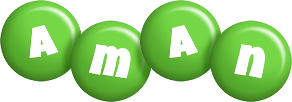 Aman candy-green logo