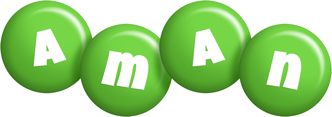 Aman candy-green logo