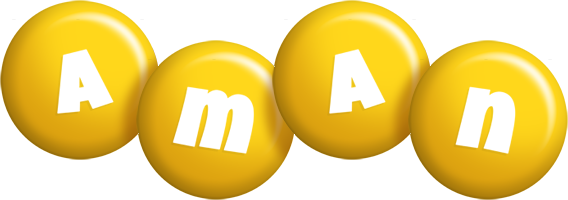 Aman candy-yellow logo