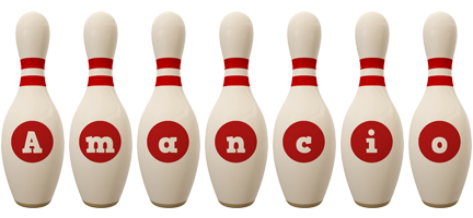 Amancio bowling-pin logo