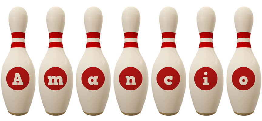 Amancio bowling-pin logo