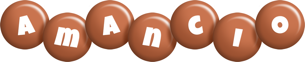 Amancio candy-brown logo