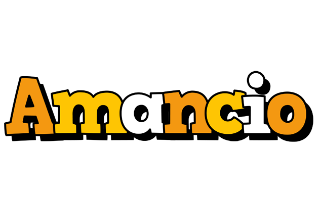 Amancio cartoon logo